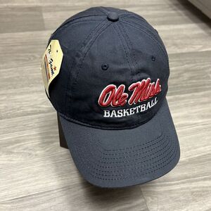 The Game Ole Miss Basketball Hat Baseball Cap Blue Red Strapback Adjustable NCAA
